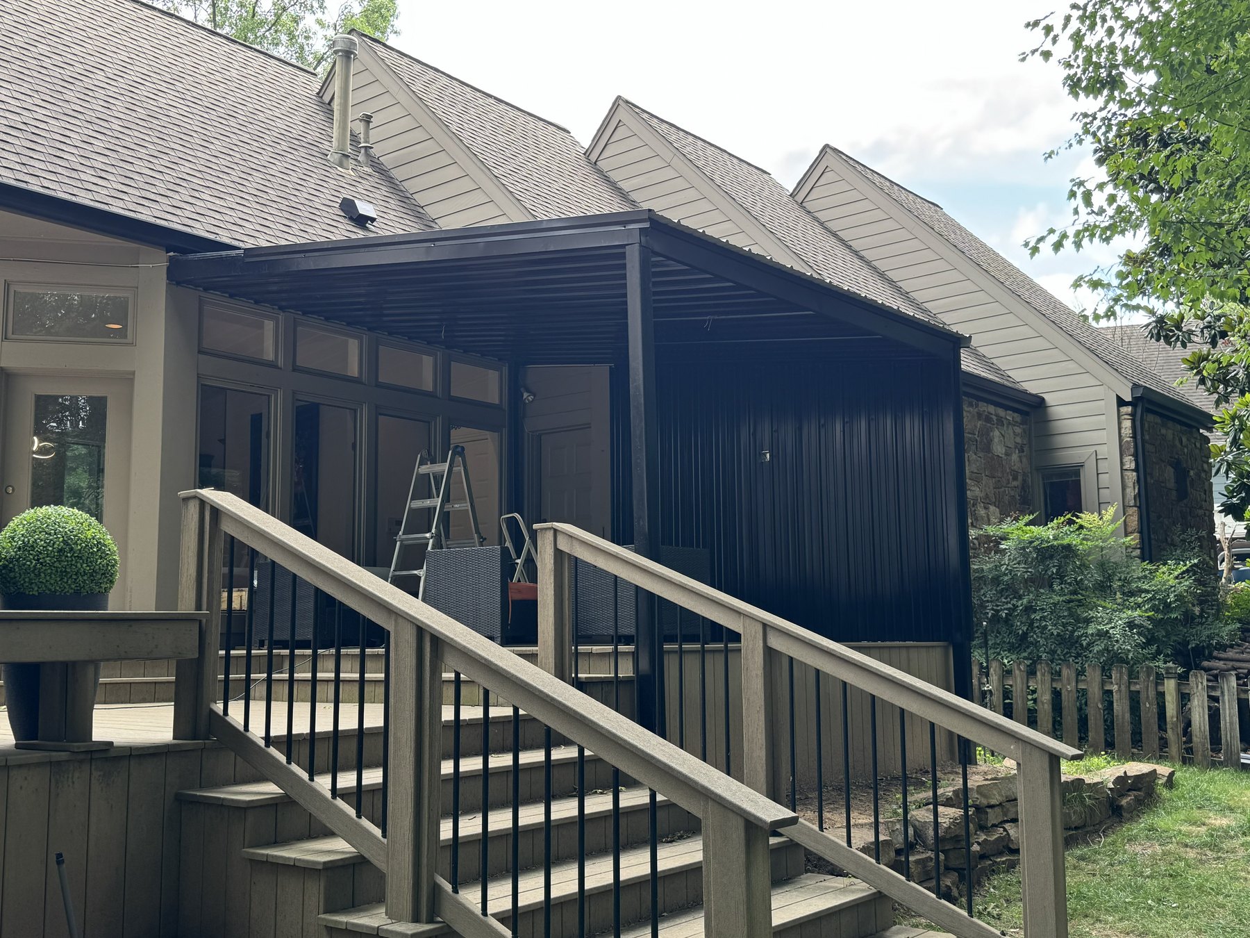 Covered patio solution in Edmond, Oklahoma by Boyman Builds
