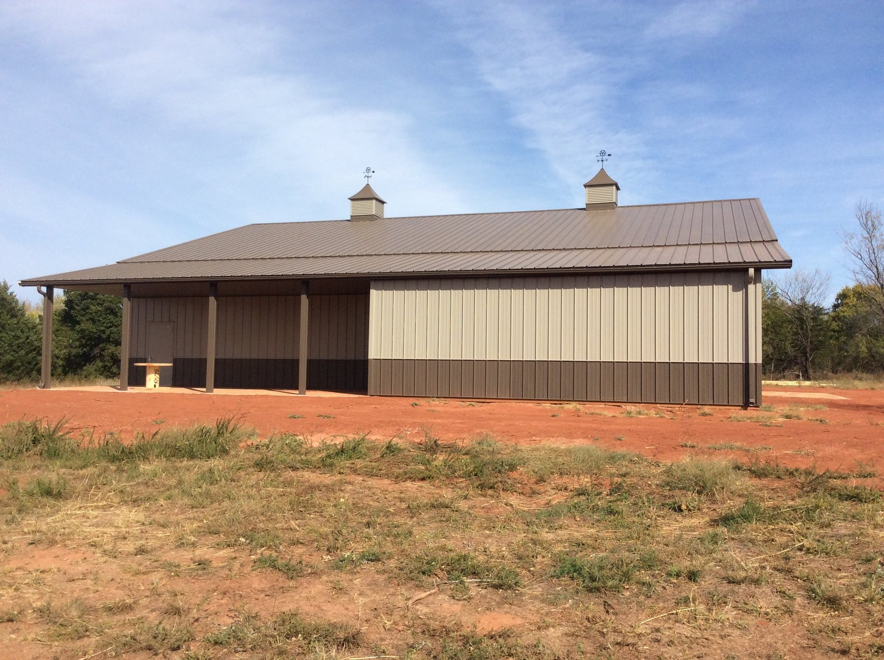 Barn in Coyle, Oklahoma metal building project