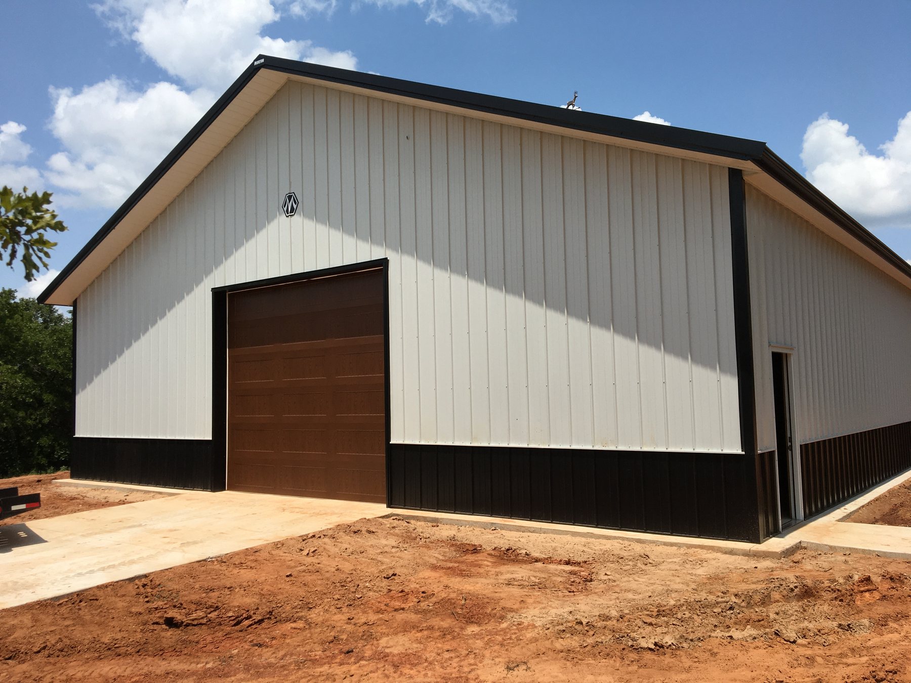 Garage in Edmond, Oklahoma metal building project