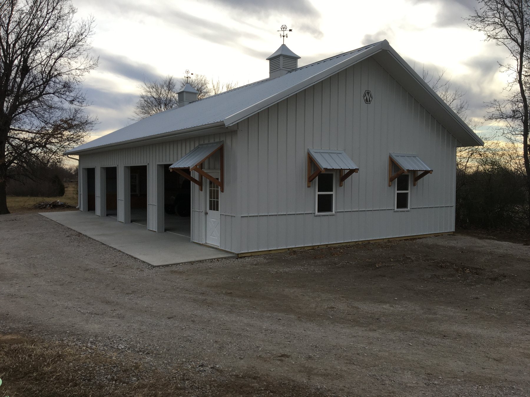 Garage in Tulsa, Oklahoma metal building project