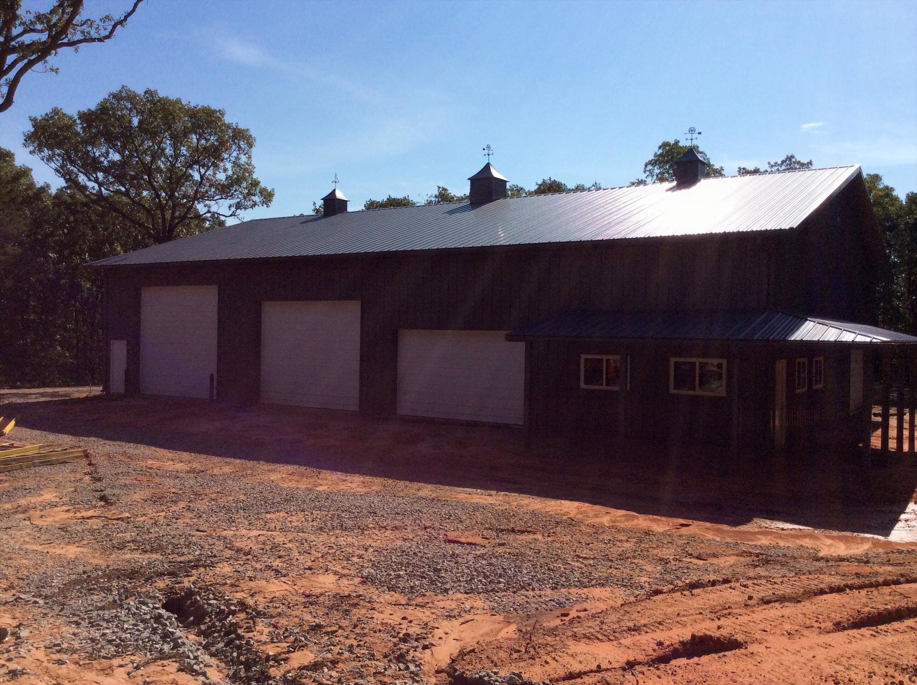 Hobby shop garage in Agra, Oklahoma metal building project