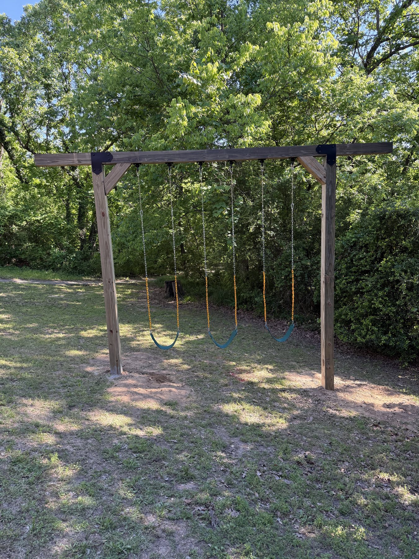 Custom swing structure for an Oklahoma City and Edmond area property