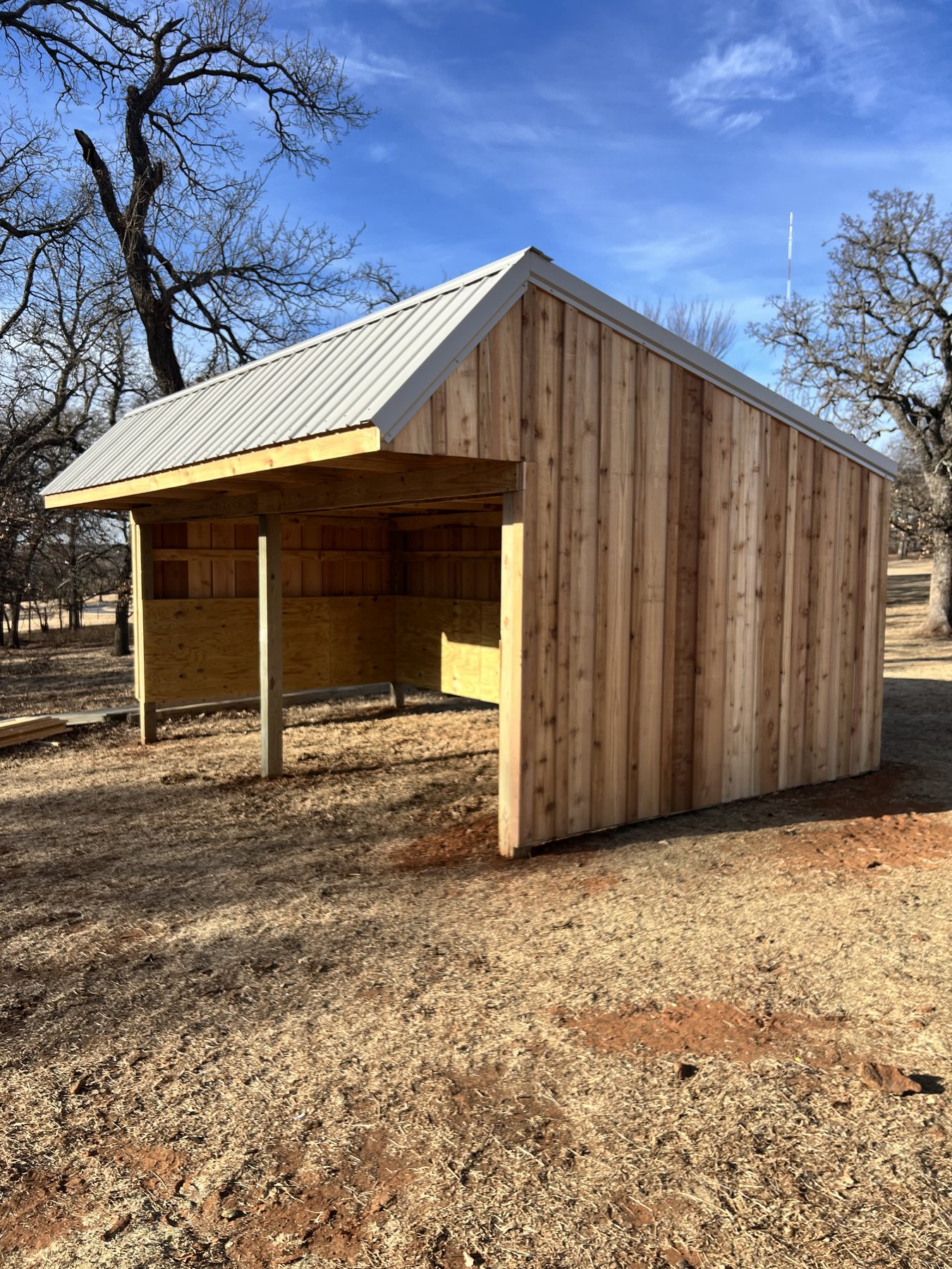 Pasture shelter in Oklahoma City, Oklahoma property structure project